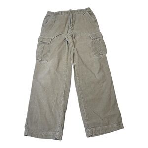GH Bass & Co. Light Khaki Corduroy Cargo Straight Leg Pants Men’s Size 34”W